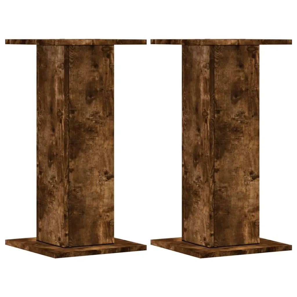 Set 2 Stand Diffusori vidaXL 30x30x60 cm Rovere | Controllo Vibrazioni