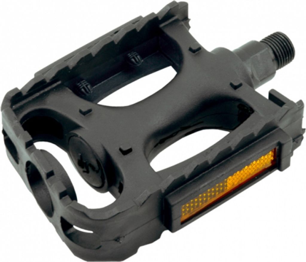 V BIKE Pedal Paar Fahrradpedalen mit Reflektoren schwarz MTB Pedalpaare W-9/16" kompatibel mit Fahrrädern