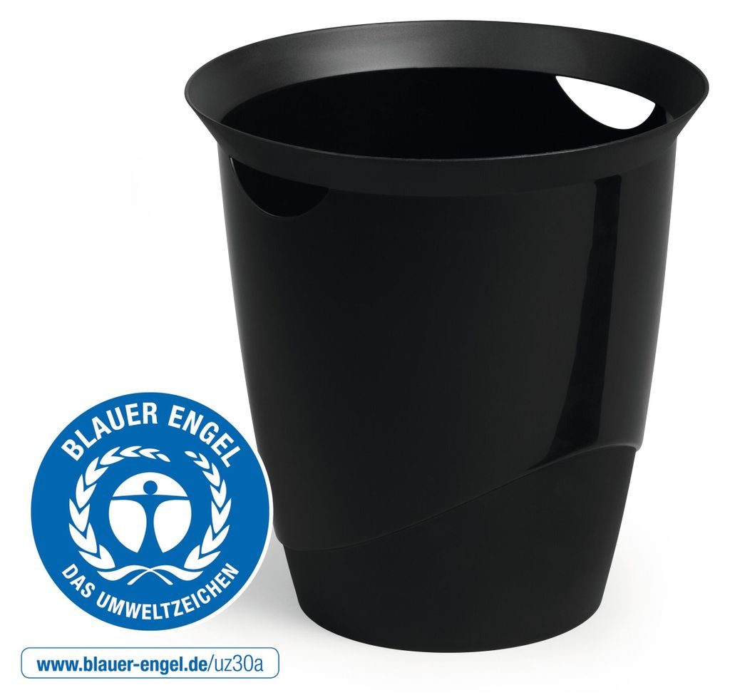 DURABLE Papierkorb TREND 16L rund, 1701710060 schwarz Produktbild 