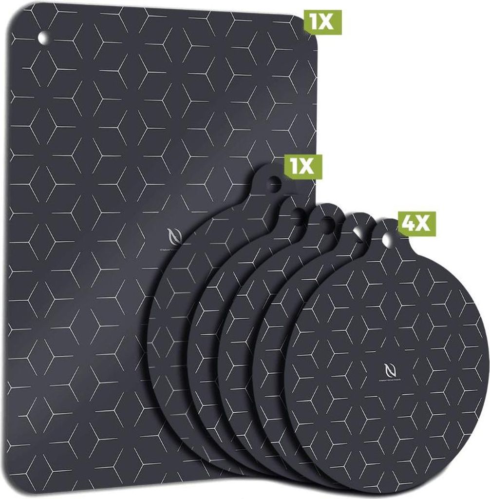 HI NATURE Induktionsschutzmatte 6 Stück, Herdabdeckung Induktionsfeld I Induktionsschutz I Induktionsmatte, Induktionsabdeckung, Herdabdeckplat...