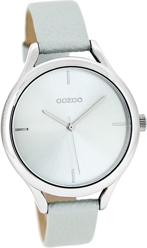 Oozoo Leder Damen Uhr Armbanduhr hellblau Casual Oozoo Timepieces D2UOC8346A