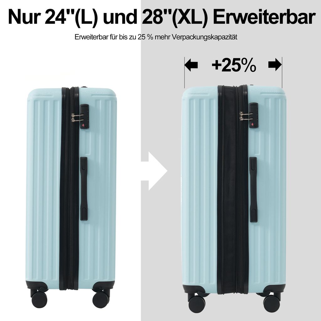 Zestaw walizek Flieks 4 szt, zestaw na kółkach z