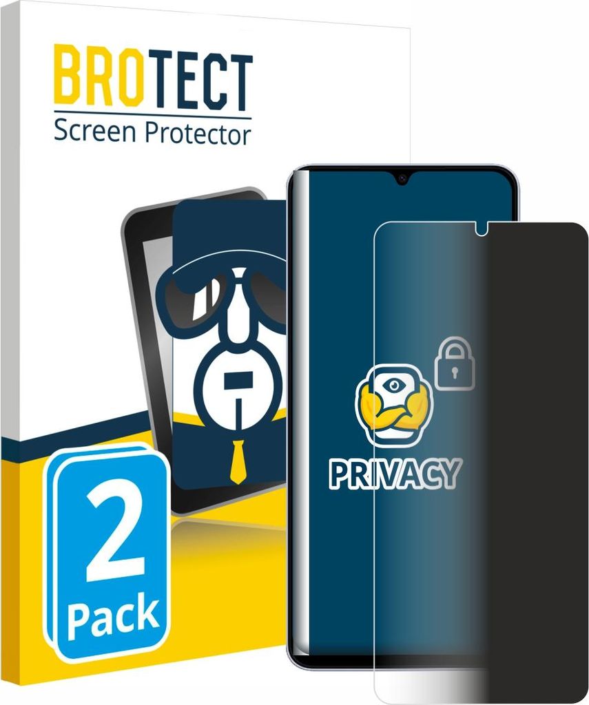 2x BROTECT Sichtschutzfolie für Samsung Galaxy A07 Anti-Spy Privacy Sichtschutz Blickschutz Folie Blaulicht-Schutz