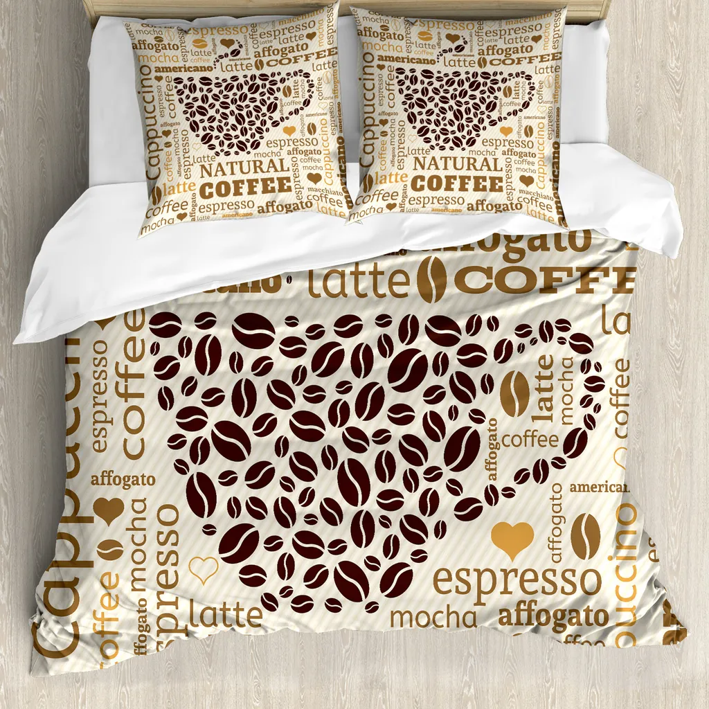 Parure Letto ABAKUHAUS Latte e Caramello 155x220 Antiallergico