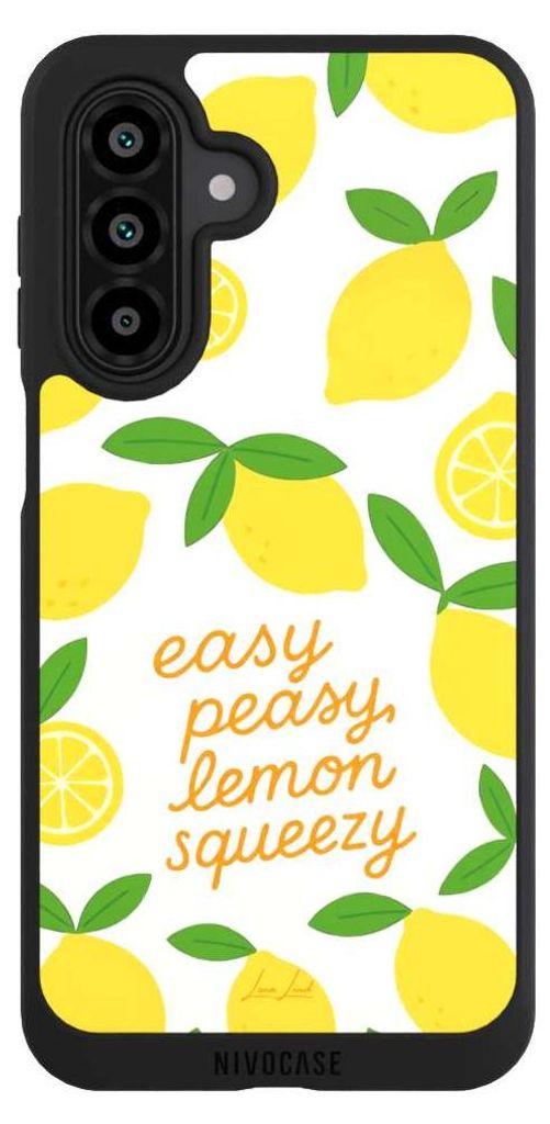 NIVOCASE Handyhülle für Samsung Galaxy A17 5G Hülle NIVOpure Case Schwarz Statement Zitrone Spruch
