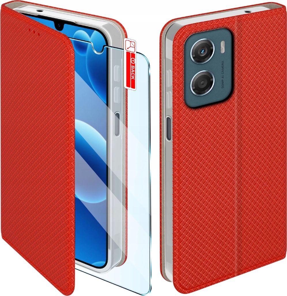 Etui MAGNET do Motorola G06 | G06 Power Zamykane Czerwone Obrázok produktu 