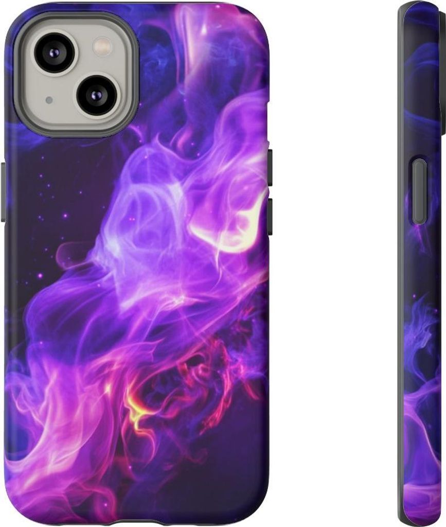 Mystisches Lila-Flammen-Design – Hülle Kompatibel mit iPhone 14