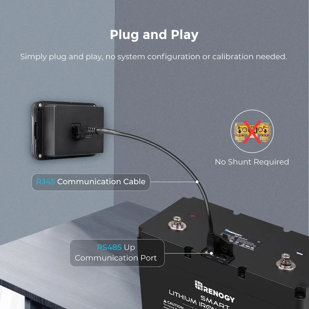 Contrôleur de batterie Lithium Smart - Écran de surveillance de 16,5 cm