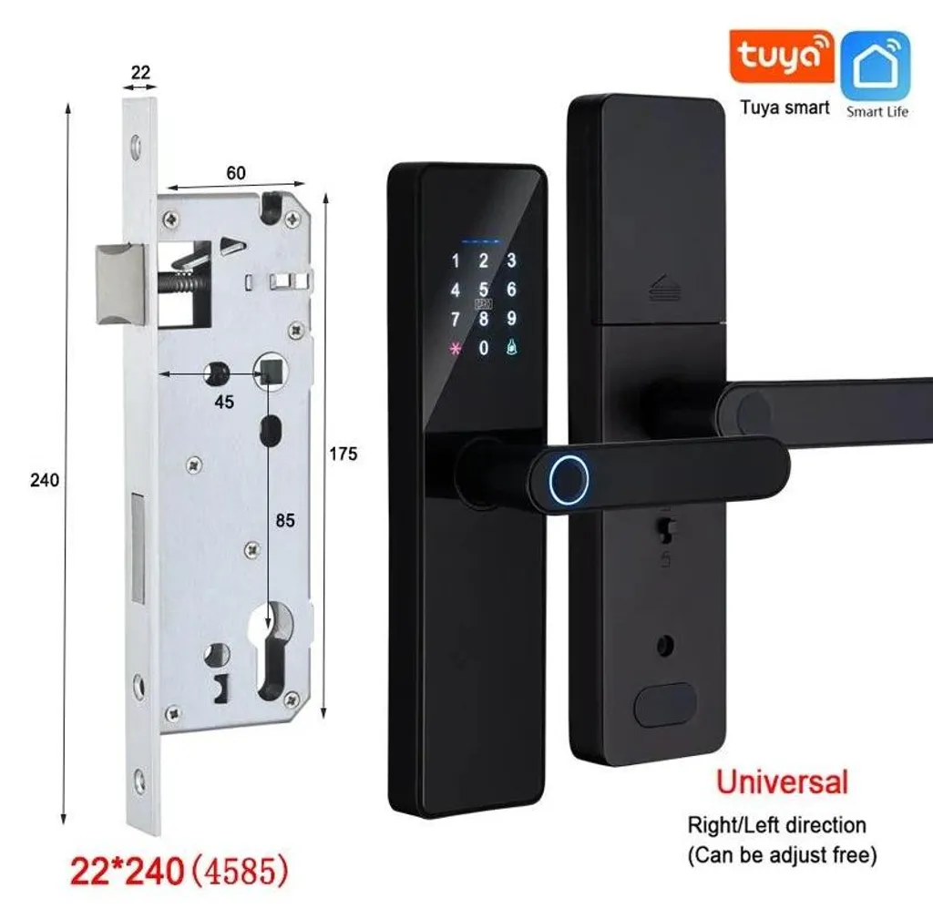 Serrure WiFi pour Maison Connectée Tuya Accès Empreinte 22x240 - 2