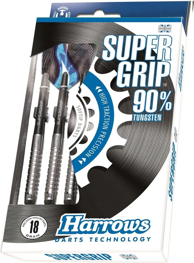Jeu de Fléchettes de Compétition 20g Harrows Supergrip en Tungstène