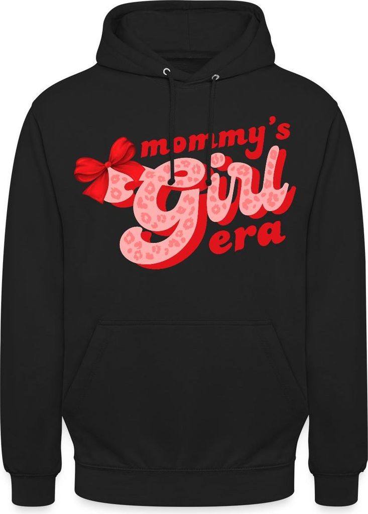 Spreadshirt Mommy’s Girl Era Süßes Mutter Tochter Motiv Uni Hoodie, XXL, Schwarz
