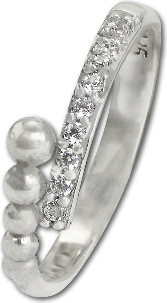 Damen Gr. 54 17,2 SilberDream Ringe silberweiß Ringschmuck D2SDR409W54