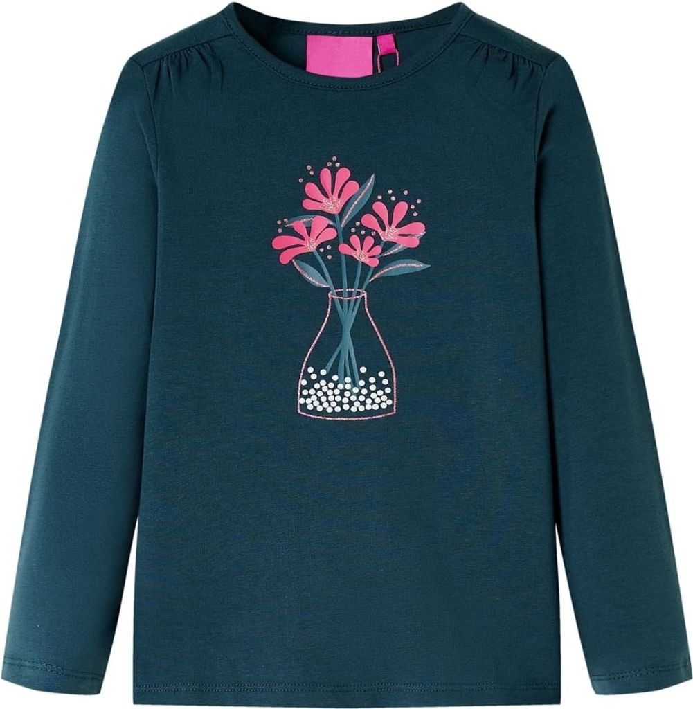 Kinder-Langarmshirt Dunkelgrün 104
