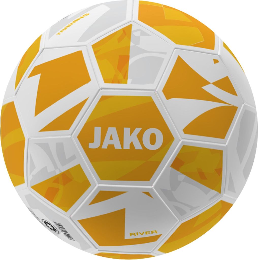 Jako River (Size 3) Trainingsball - Weiß / Gelb | Größe: 3
