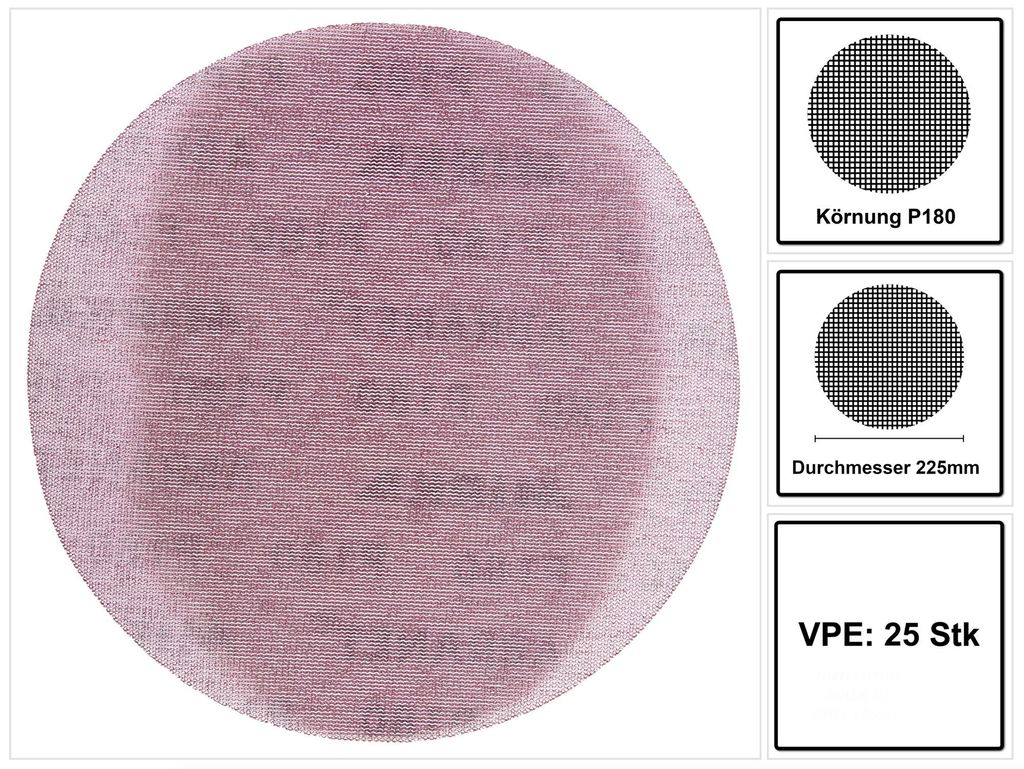 Mirka Abranet Netz-Schleifscheiben Ø 225 mm Klett / Korn Produktbild 