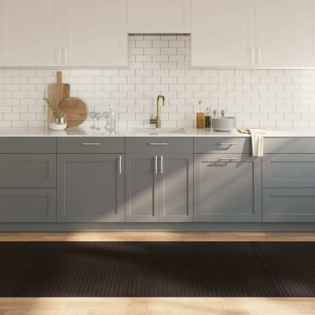 "im Angebot" Teppich Rechteckig Dunkelbraun 100x1000 cm Bambus - Designerteppiche CC17337