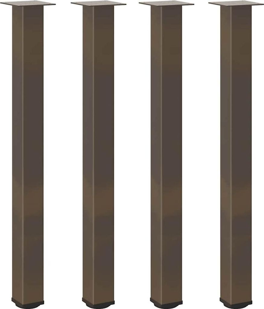 vidaXL Bartischbeine 4 Stk. Naturstahl 90-92 cm Stahl
