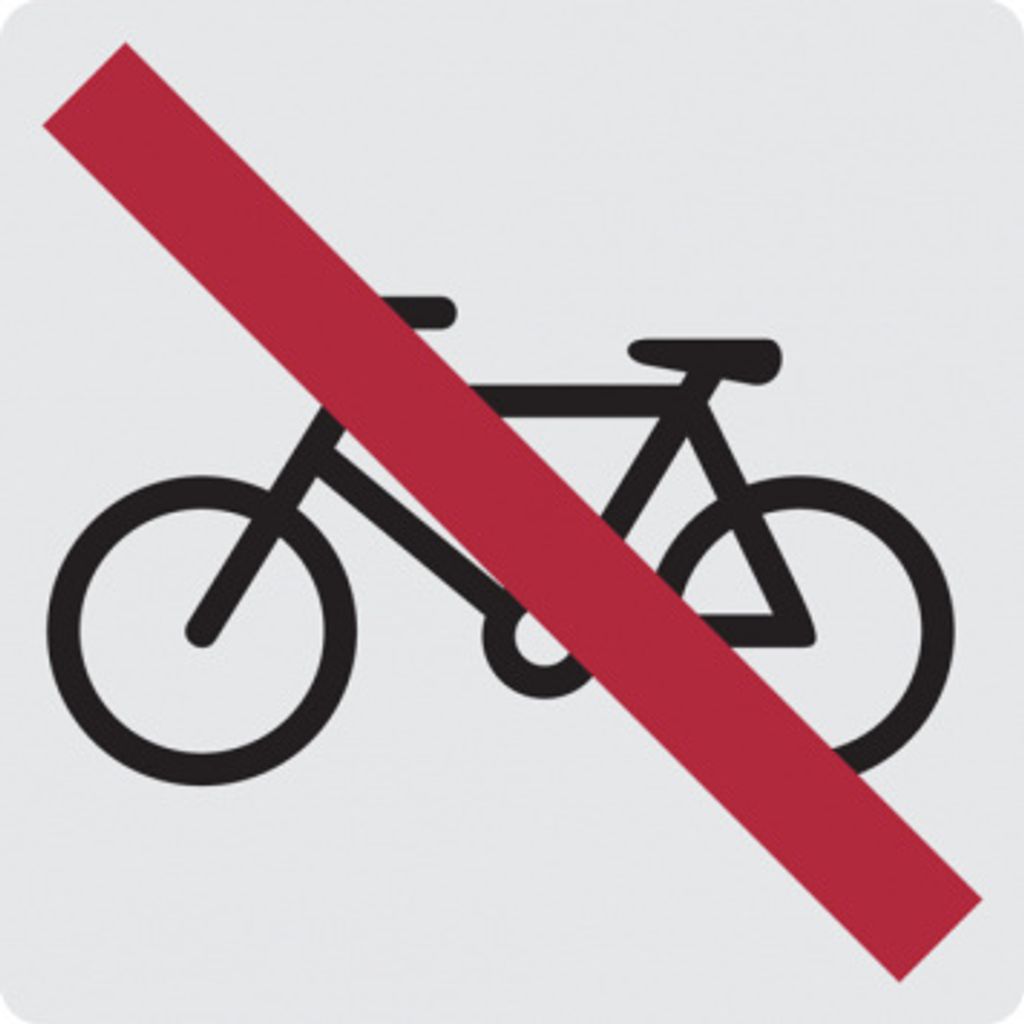 Dreifke Alu-Schild "Fahrradverbot", 6x6cm (BxH), 1 Stück, Praxisbewährtes Ve...