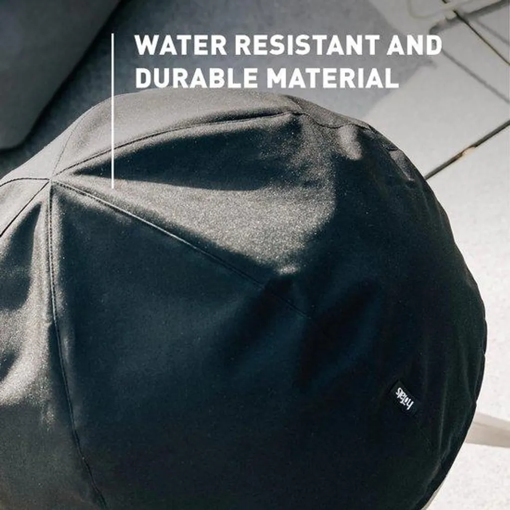 Bâche de protection pour brasero de jardin étanche en tissu noir épais