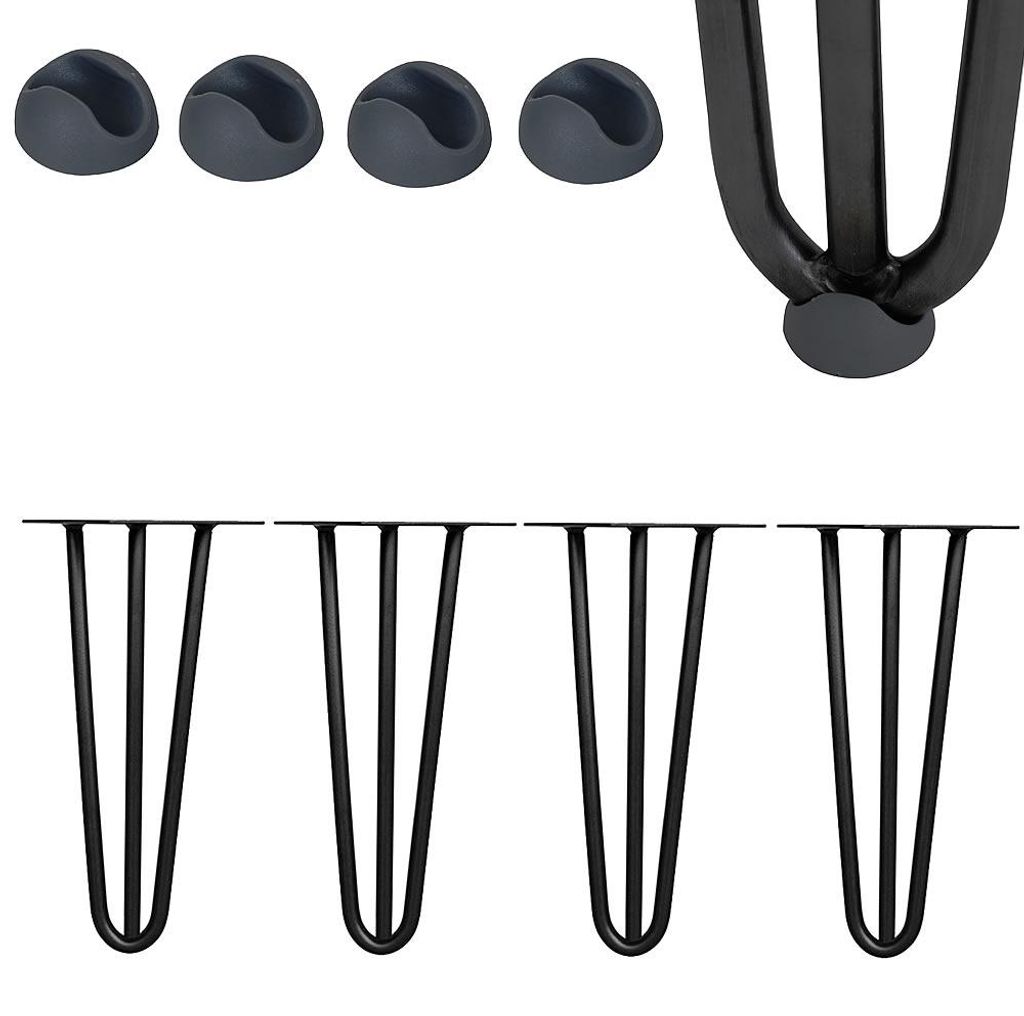 Nogi stołowe zestaw 4 Hairpin 60 cm Nogi Hairpin Czarne Zdjęcie produktu 