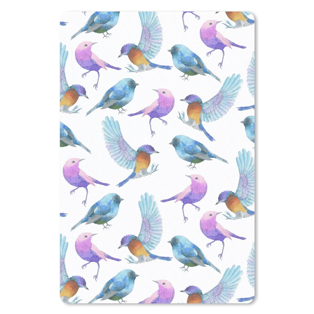 MuchoWow Mauspad Mousepad Design - Mädchen - Kinder - Vögel 18x27 cm - Mousepads - Maus Mat - Pad - Mausunterlage