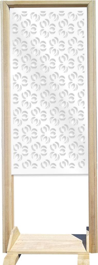 ELLISSE – Raumteiler – Modulierbarer Paravent – 70x190 cm – aus Holz und PVC weiß