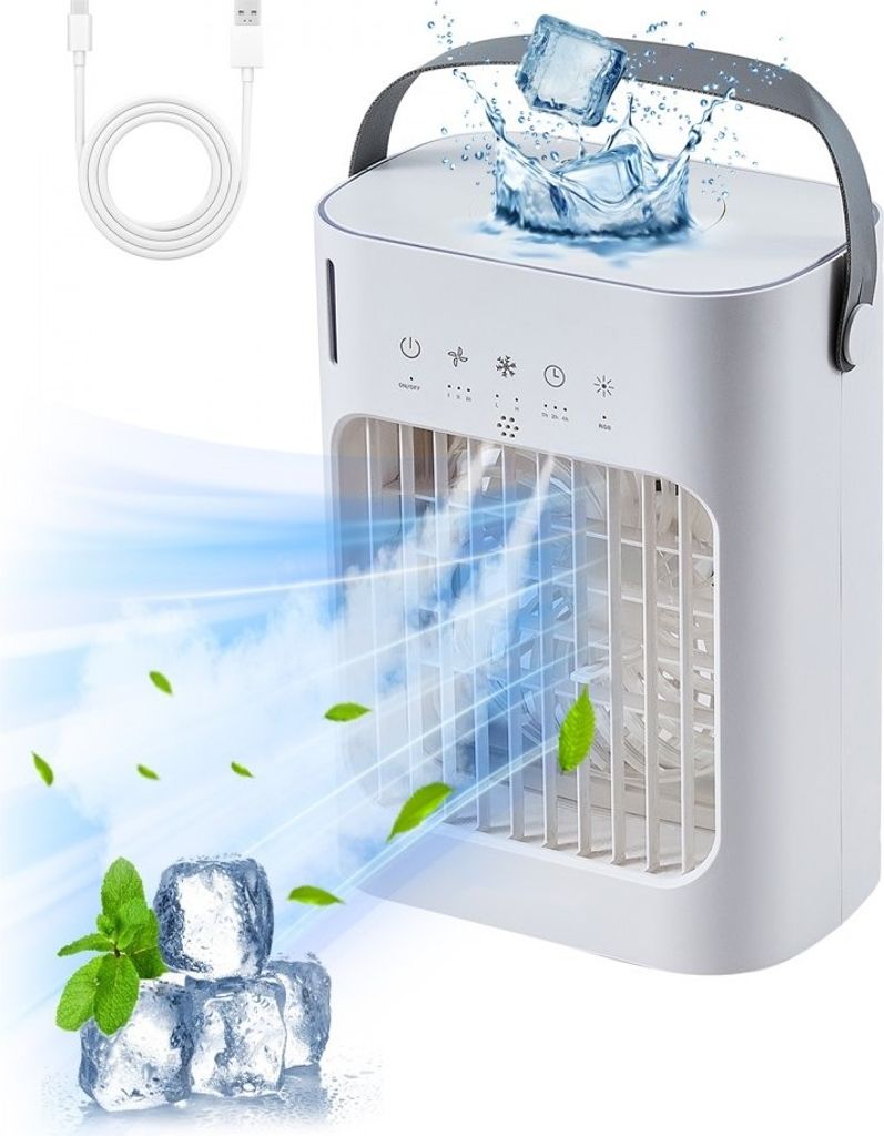 Mobile Klimaanlage 4-in-1 - Verdunstungsluftkühler 700ml Wassertank - Ersatzteile & Zubehör für