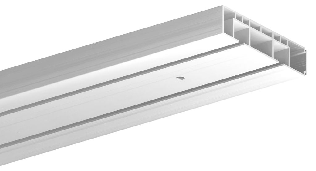 Rails de rideaux blancs, double coulisse, 90 cm Image du produit 