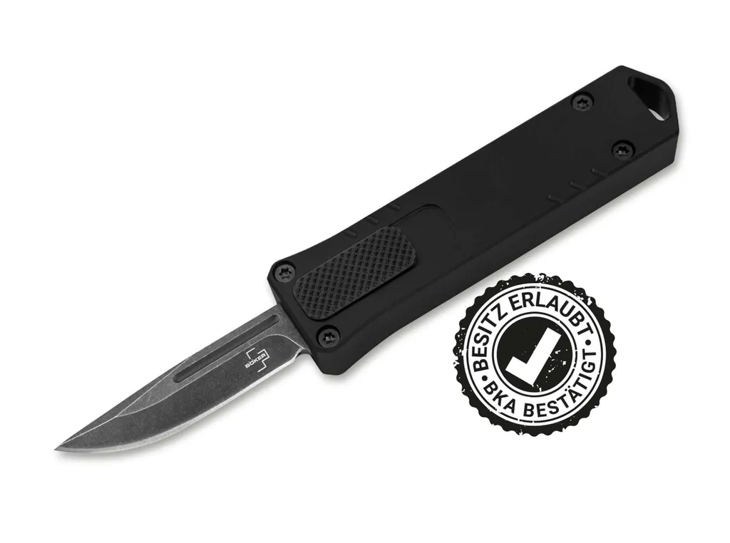 Couteau Böker Plus Micro USB OTF Noir avec Lame Rétractable