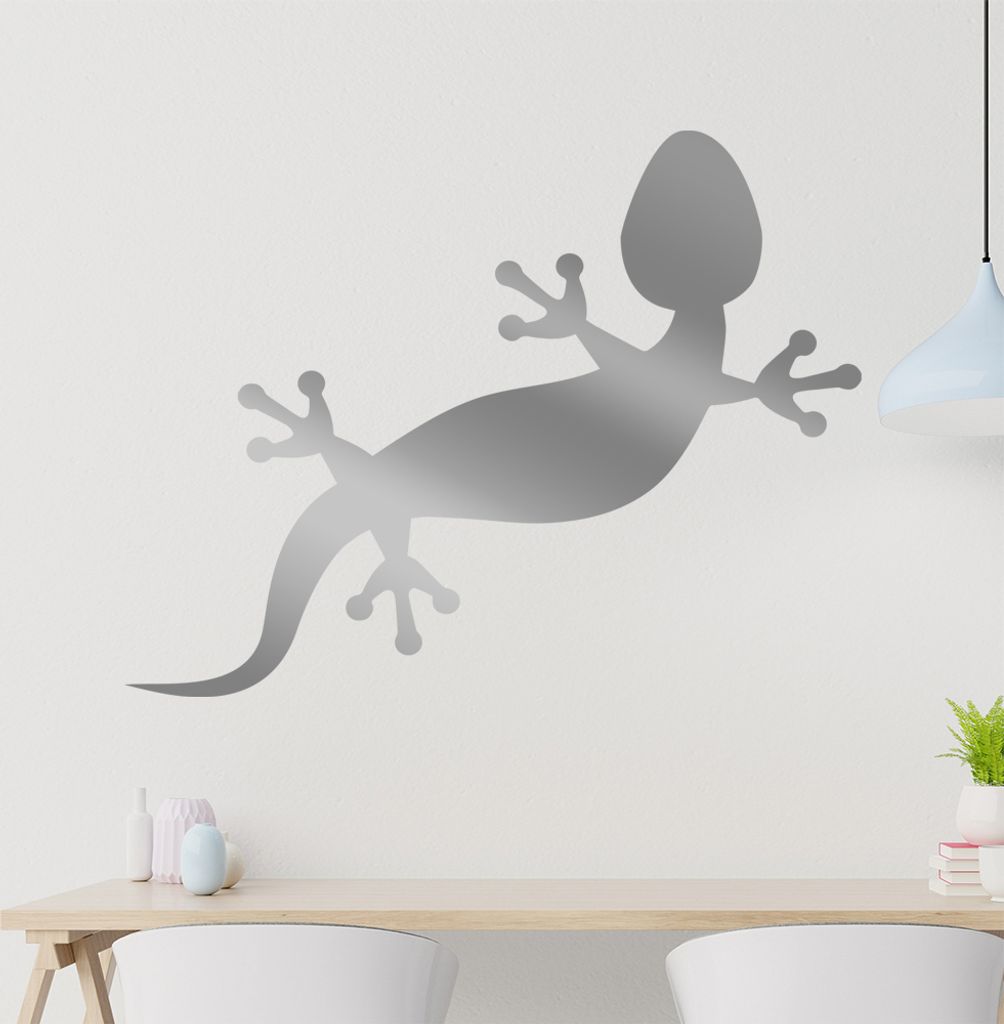 Gecko rechts Wandtattoo in 6 Größen - Wandaufkleber Wall Sticker - Dekoration, Küche, Wohnzimmer, Schlafzimmer, Badezimmer