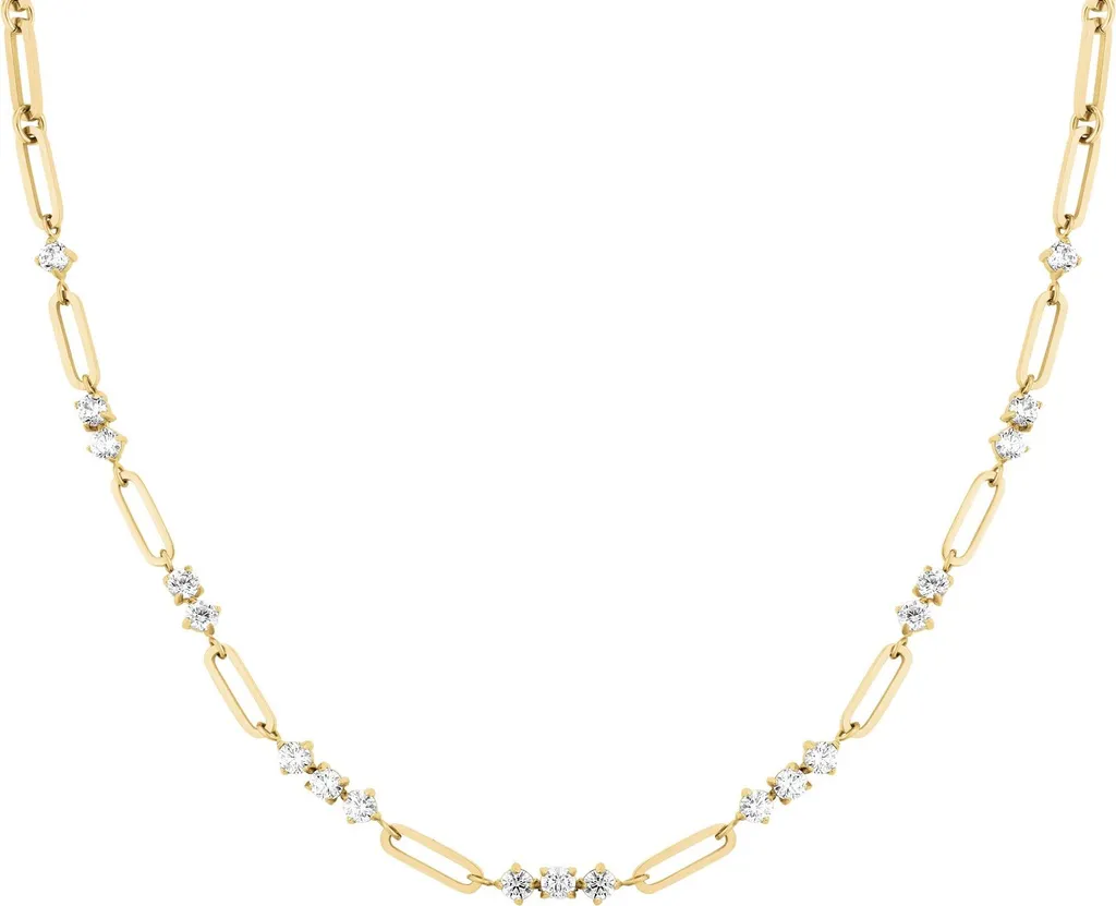 Collier doré cristaux hypoallergénique : l'éclat sans irritation JNGCG