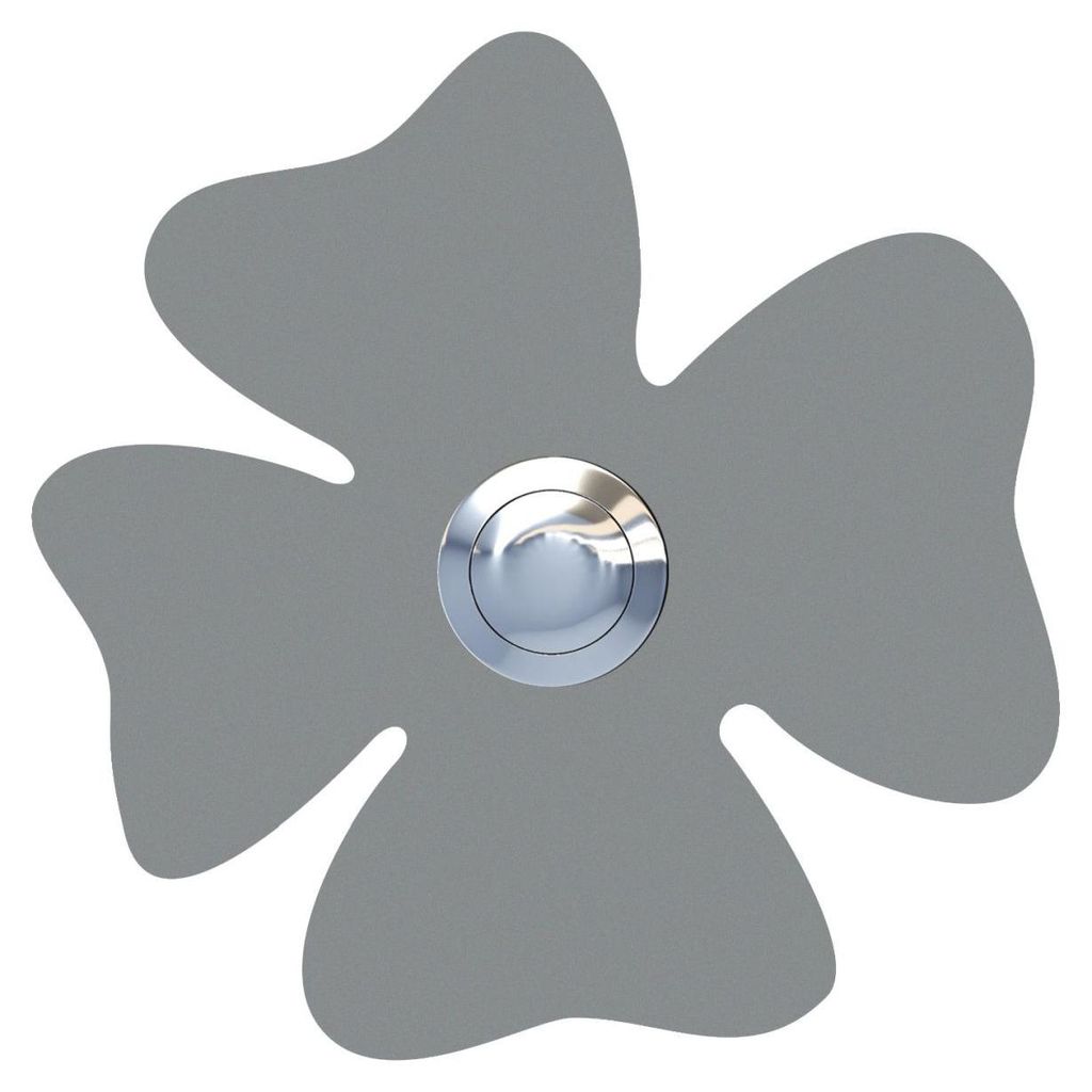 Türklingel Kleeblatt in Grau Metallic Produktbild 