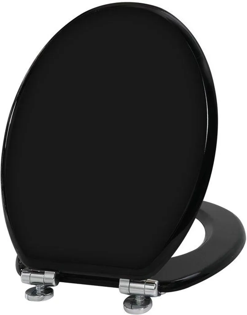 Abattant WC bois noir anti-claquement : fini les lunettes de toilettes mobiles