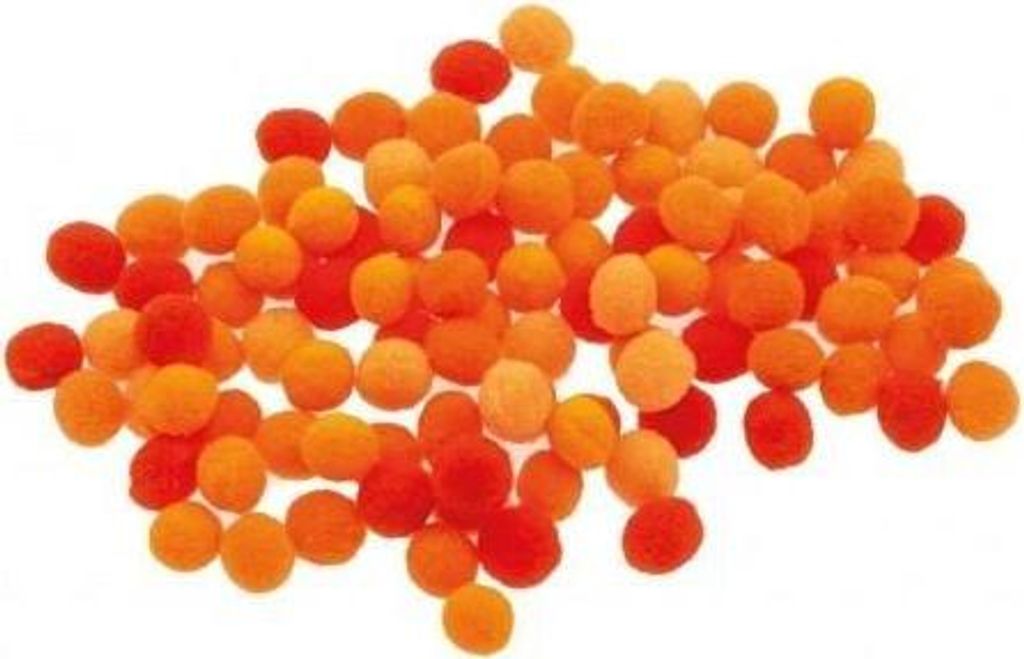 Oranžové bambulky 10mm 100ks Obrázek produktu 