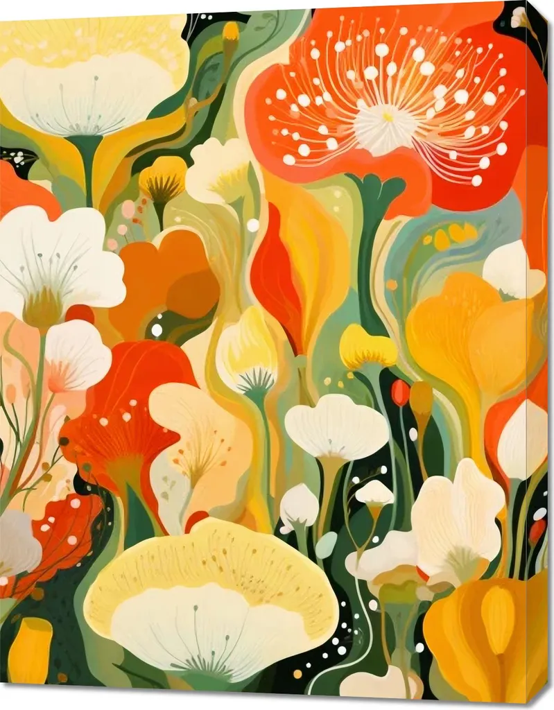 Quadro Paradiso Floreale 70x90 cm | Telaio Legno e Stampa UV HD