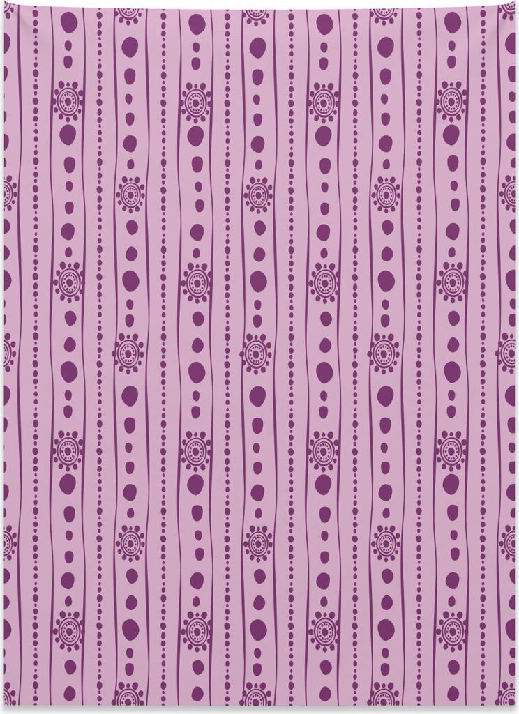 Abakuhaus Ethnisch Wandteppich, Boho Tribal Ornament Kunst aus Weiches Mikrofaser Stoff Kein Verblassen Klare Farben Waschbar, 110 x 150 cm, Lila Lila