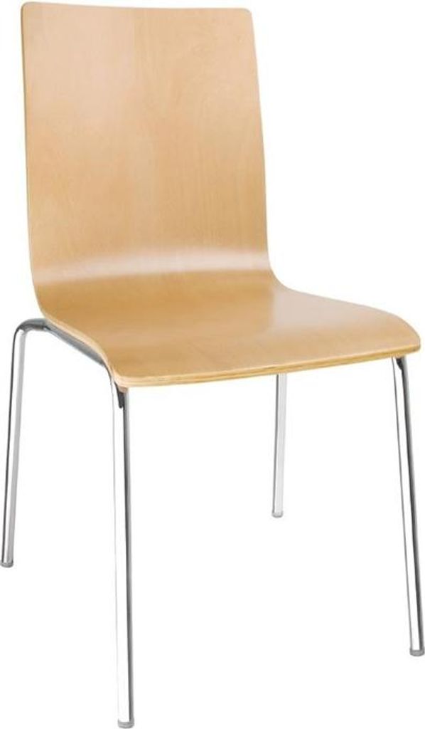 Bolero Stuhl mit eckiger Rückenlehne Buche (4 Stück)