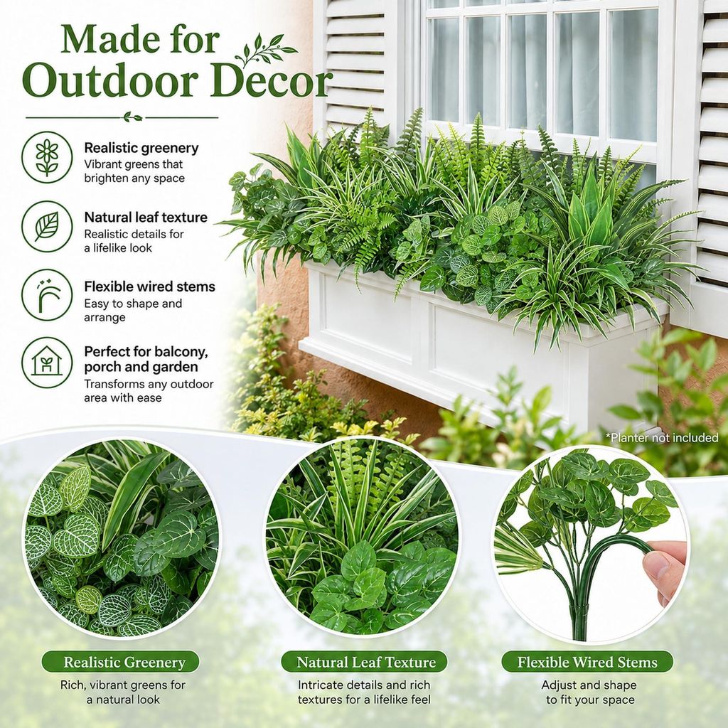 Kunstpflanzen für Balkon und Garten Dekoration