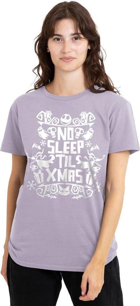 The Nightmare Before Christmas - "No Sleep Till Xmas" T-Shirt für Damen TV25238 (L) (Lavendel)