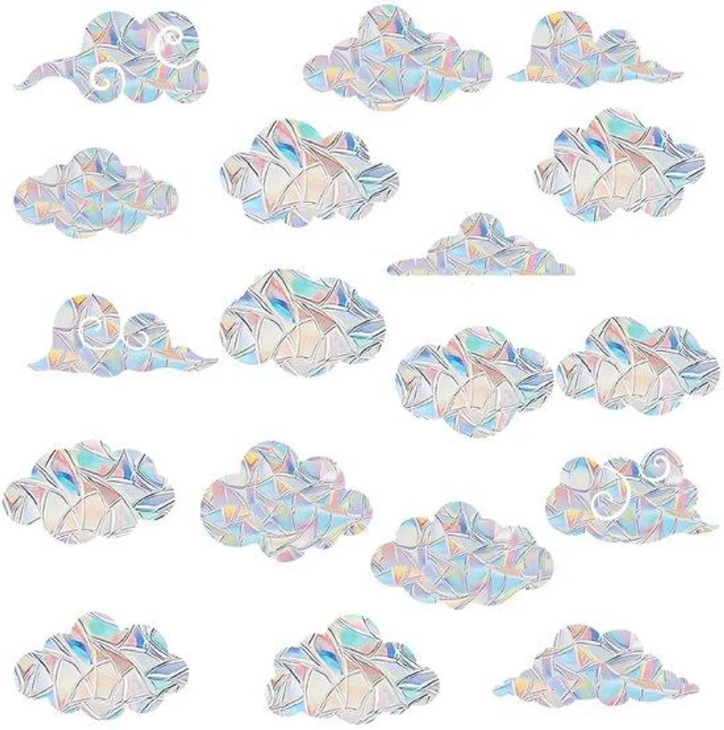 Autocollants de protection prisme : 18 stickers anti-collision arc-en-ciel soleil