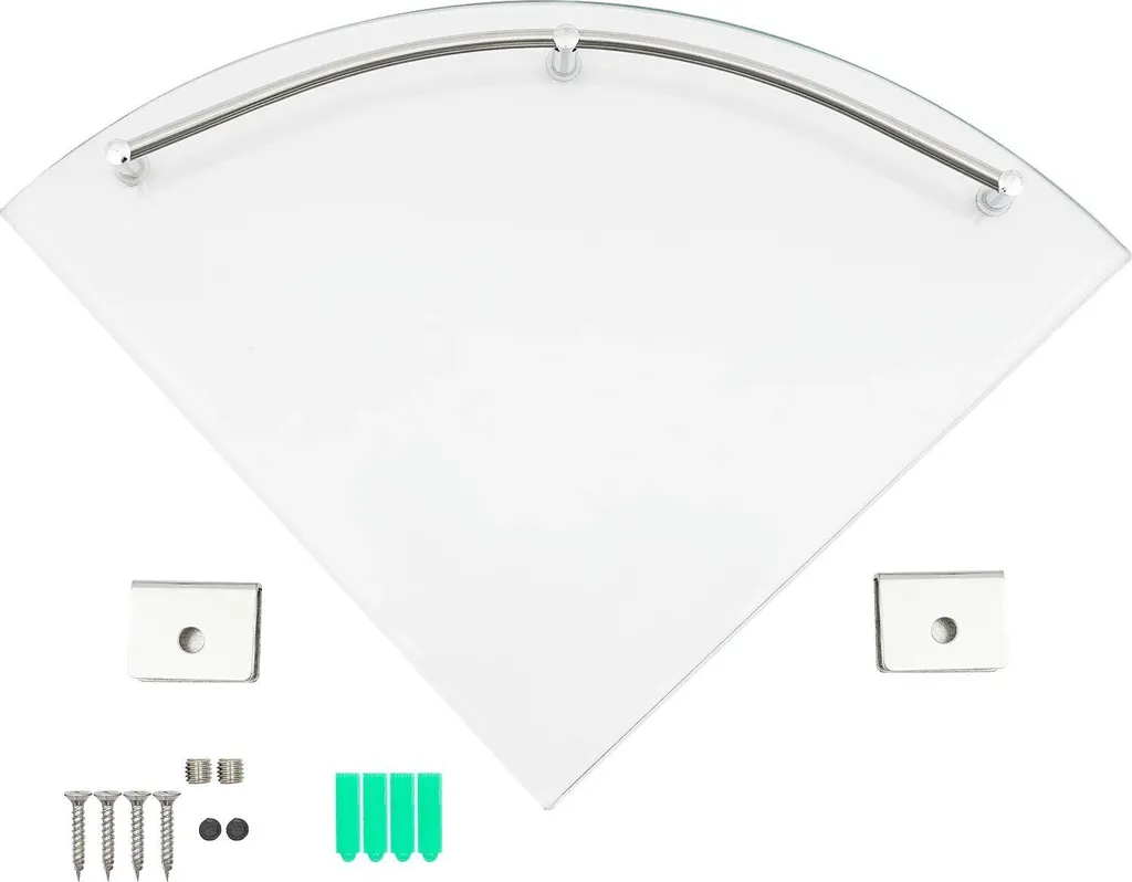 Étagère d'angle murale triangulaire en métal noir mat pour douche
