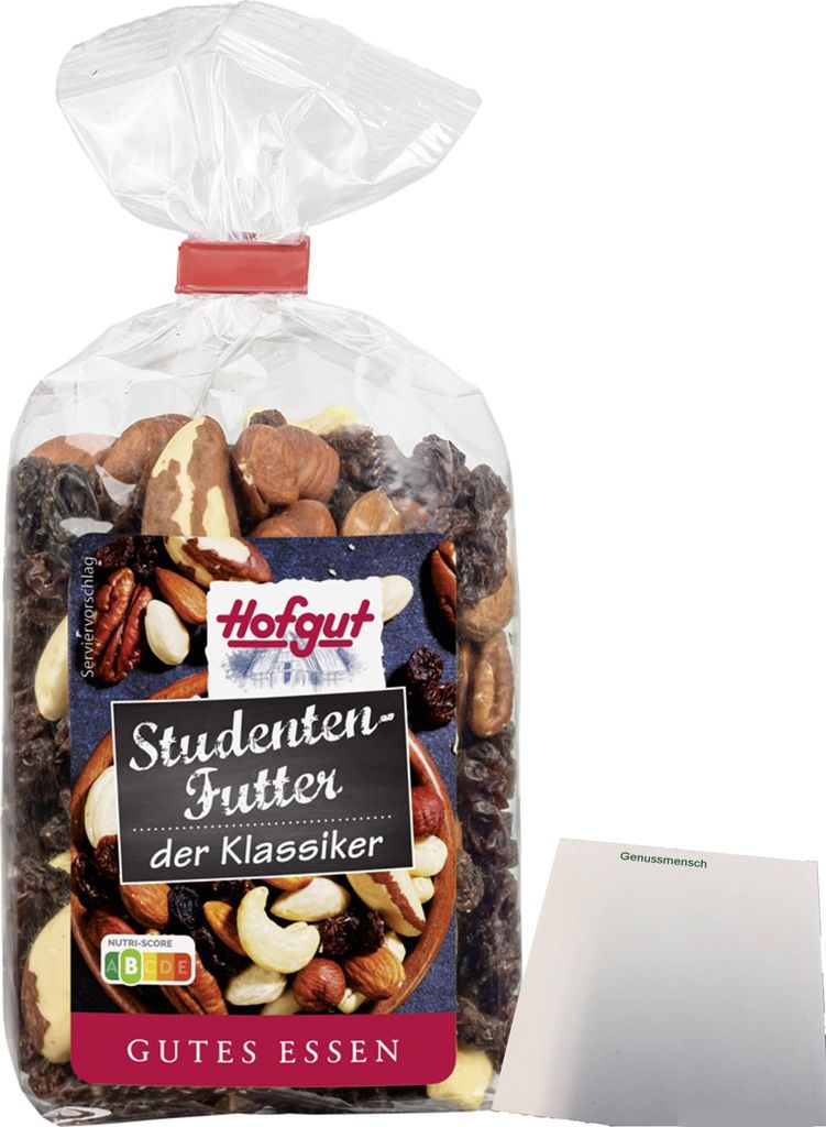 Hofgut Studentenfutter (200g Beutel) + usy Block