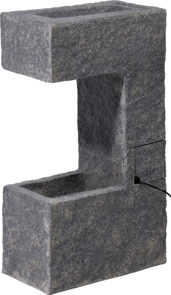 dobar Großer Design-Gartenbrunnen mit Pumpe und LEDŽs, Produktbild