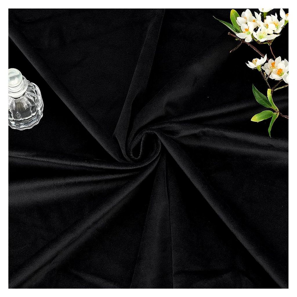 1,5x1m Stretch-Samtstoff, weicher dehnbarer Stoff aus 100% Polyester, massiver Samtstoff zum Selbernähen, Polstern, Bekleidung und Kostümbasteln,...