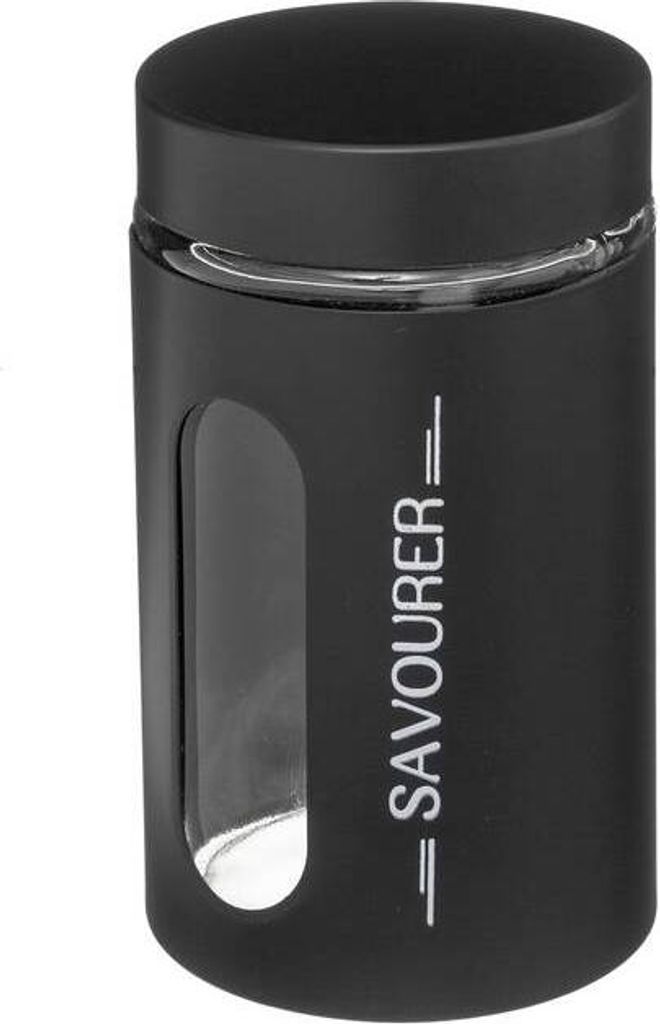 Einmachglas aus glas und metall "ublo" 0,9l schwarz - 5 five simply smart