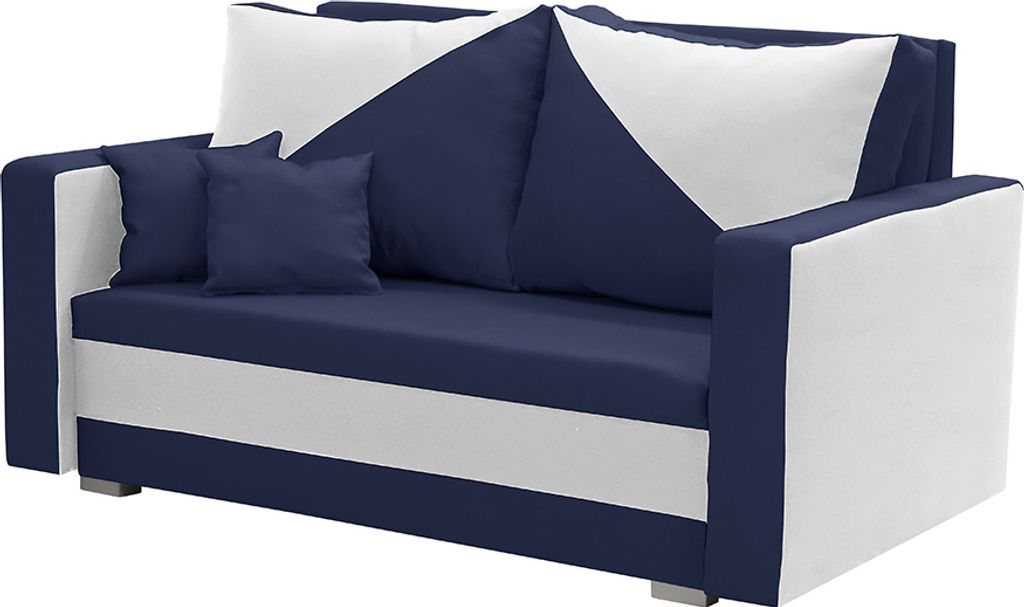 2-Sitzer-Sofa mit Schlaffunktion ASTO1 - Marineblau/Creme