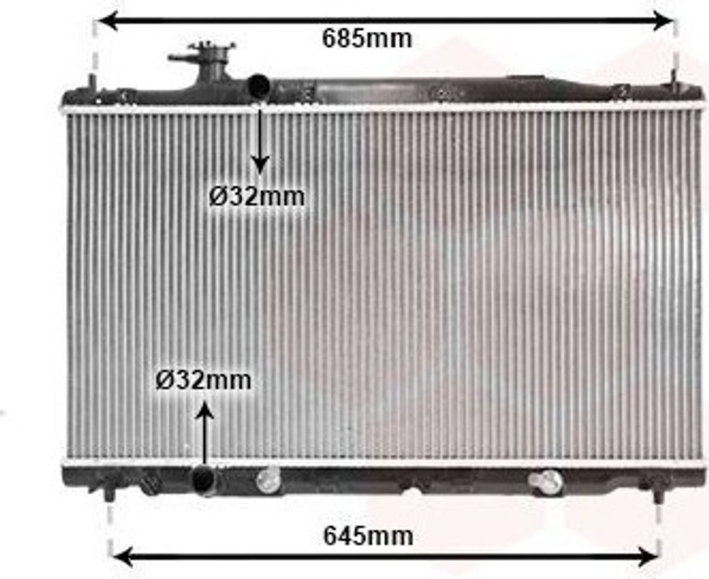 VAN WEZEL 25002226 Kühler Wasserkühler Motorkühler für HONDA CR-V III (RE)