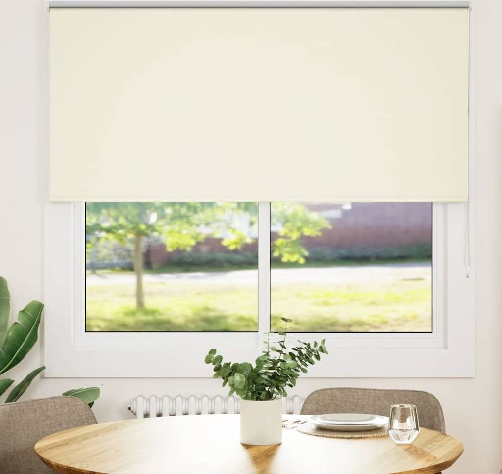 "2026 Promotion" Verdunkelungsrollo - Balkonrollo Sichtschutz - Cremeweiß 155x130cm Stoffbreite 151,6cm - Rollos CC23907