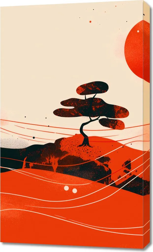 Image de Paysages désertiques rouges 60 x 100 cm pour Salon et Bureau