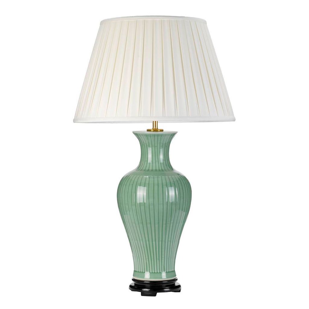 Elstead Dalian Tischleuchte E27 Celadon Grün Elfenbein